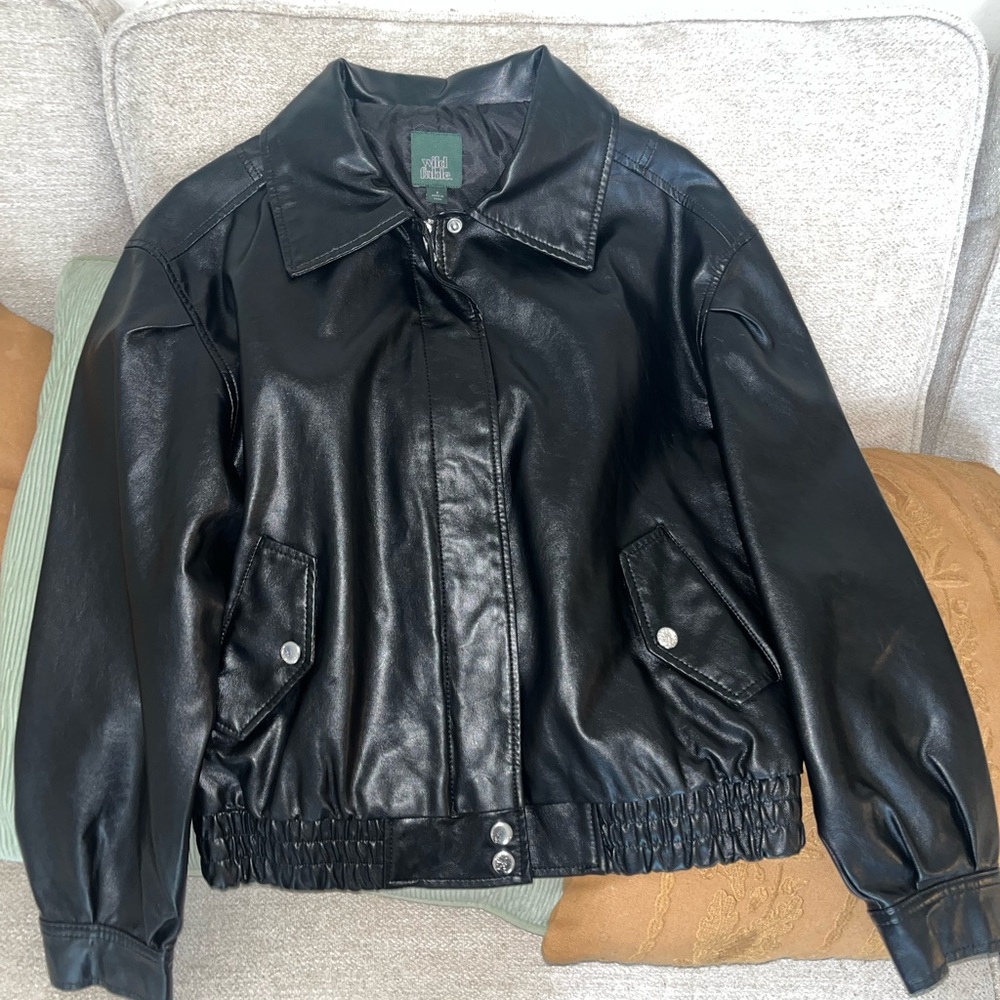 Wild Fable Black Faux Leather Jacket